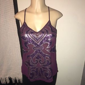 Express Sequin Embellished Racerback Cami
